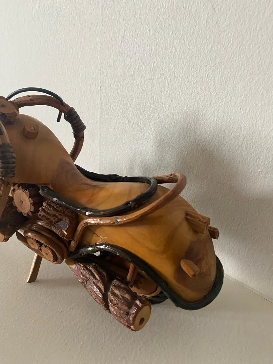 Handcrafted Harley Style Timber Motorbike - Image 3