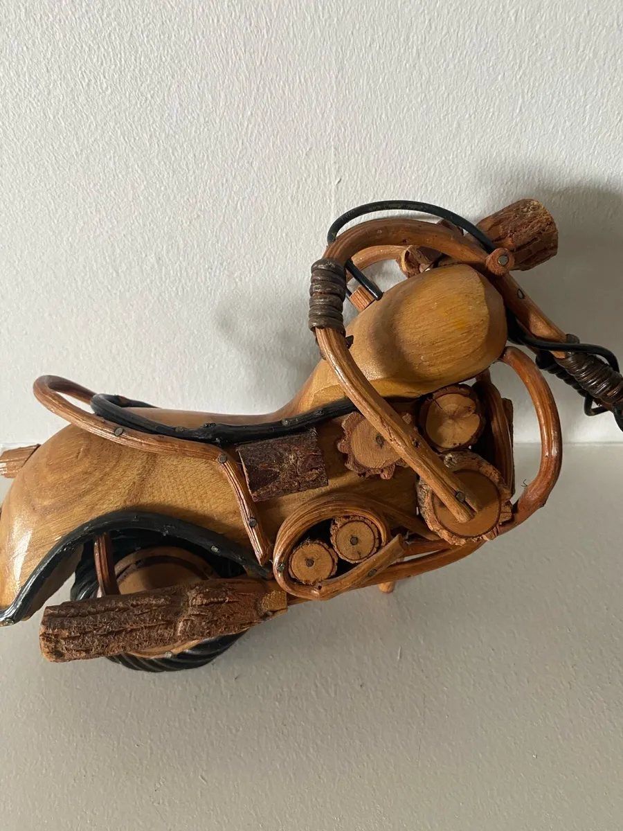 Handcrafted Harley Style Timber Motorbike - Image 4