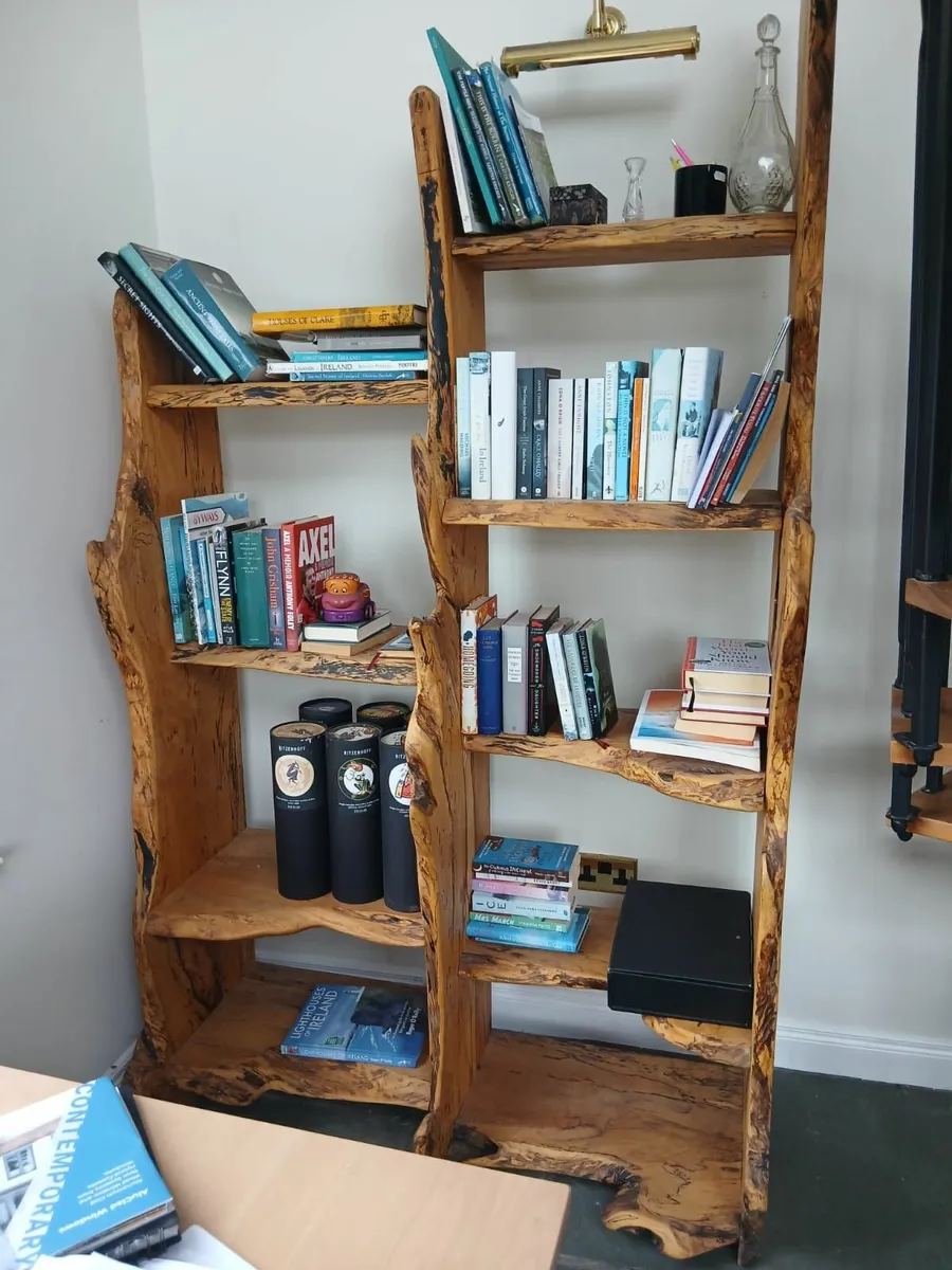 Solid Wood Live Edge Bookshelf - Image 1