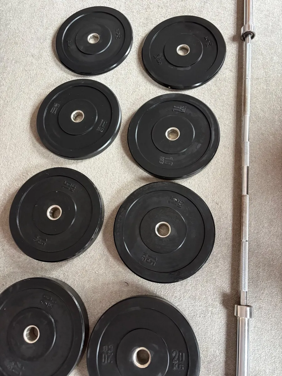 Olympic Weightlifting Set –20kg Bar & 100kg weight - Image 1