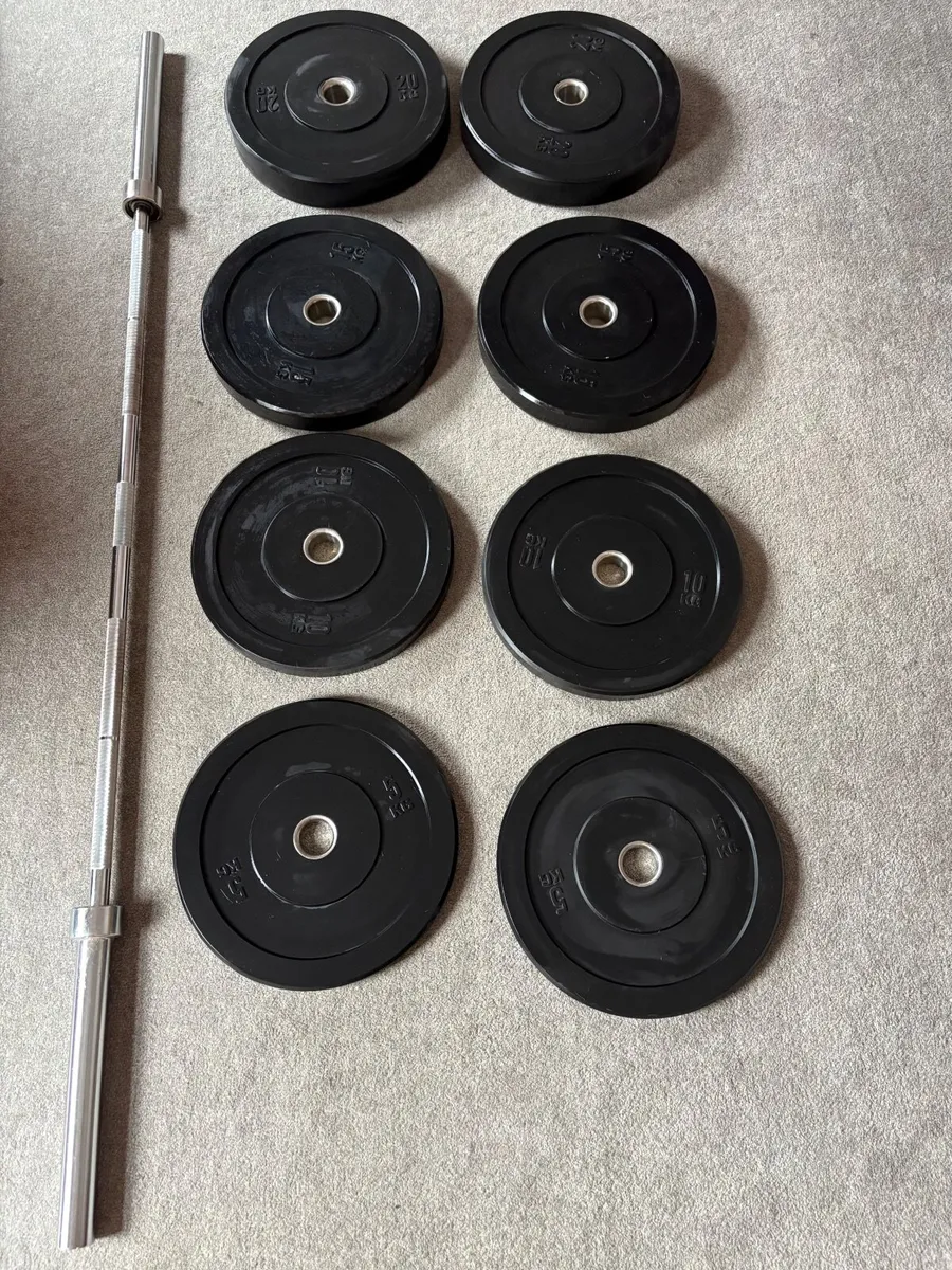 Olympic Weightlifting Set –20kg Bar & 100kg weight - Image 3