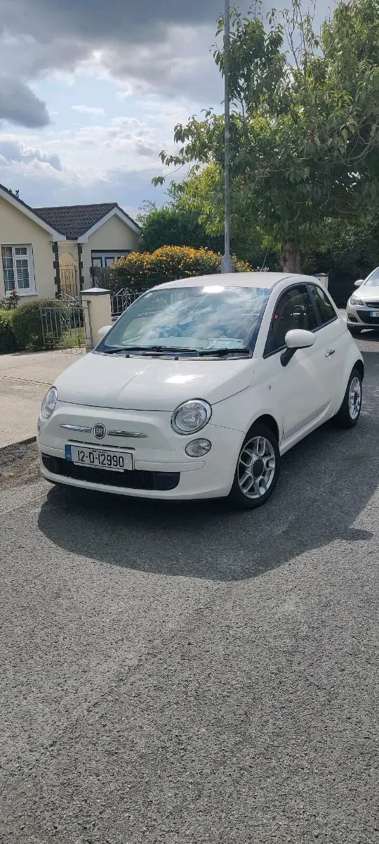 2012 White Fiat 500 (NCT until 02/26) - Image 1