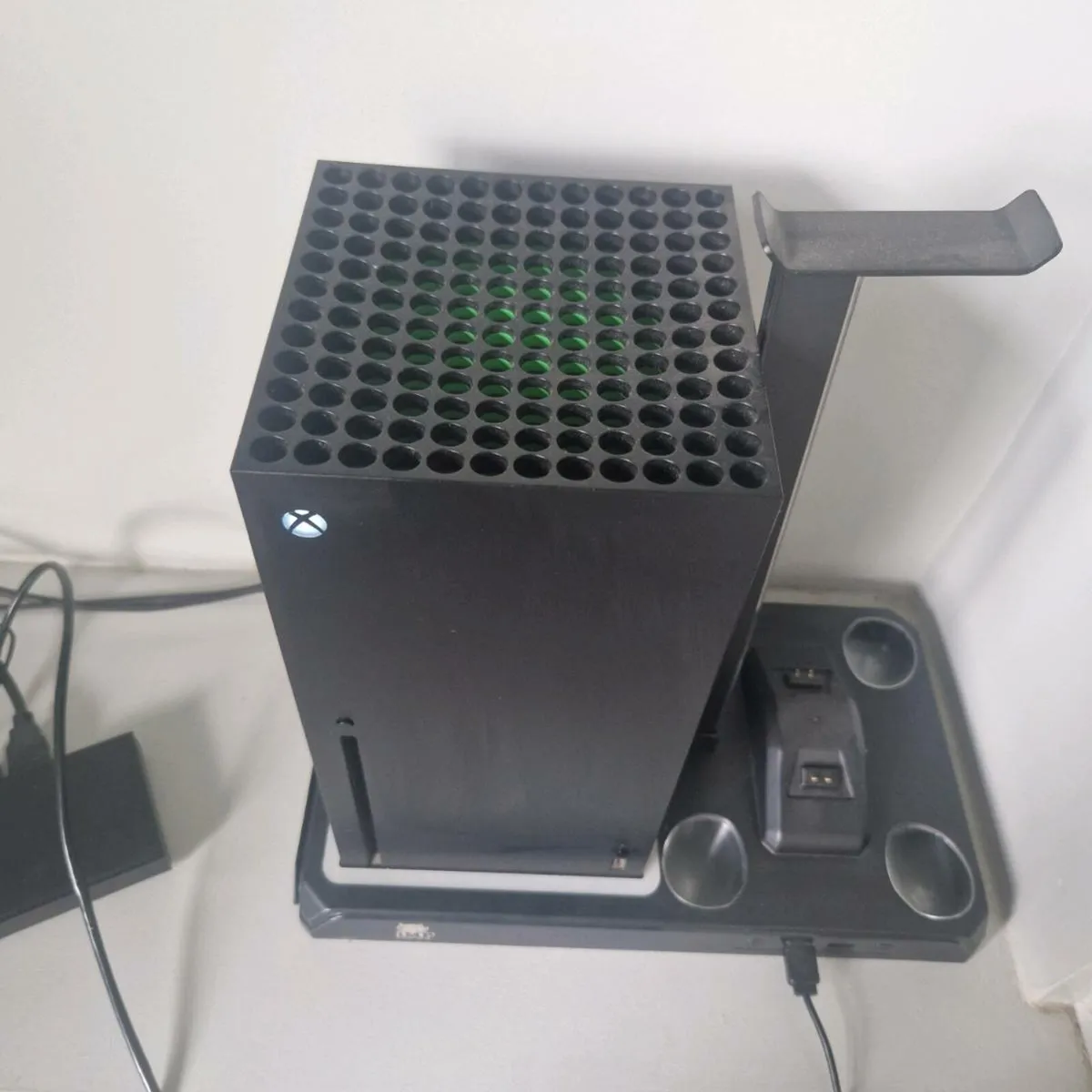 Xbox series x with 2 controllers and headphones - Image 2