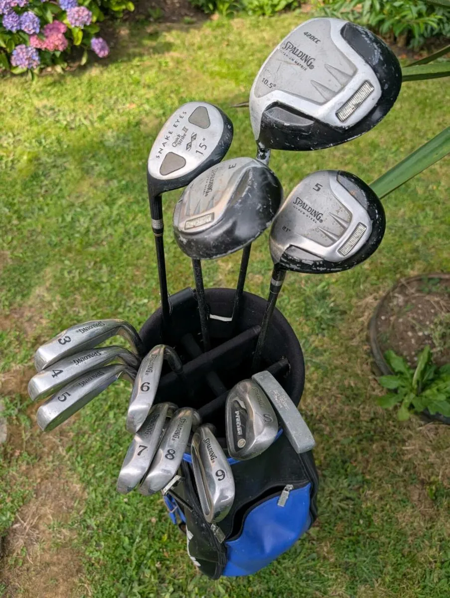 Spalding Left handed Golf clubs & spalding bag - Image 3