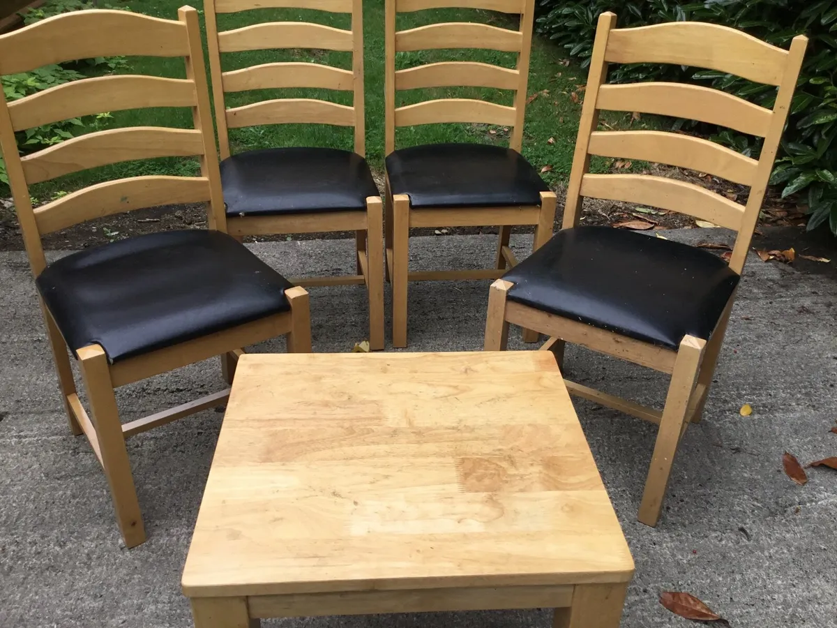 Kitchen Chairs and coffee table
