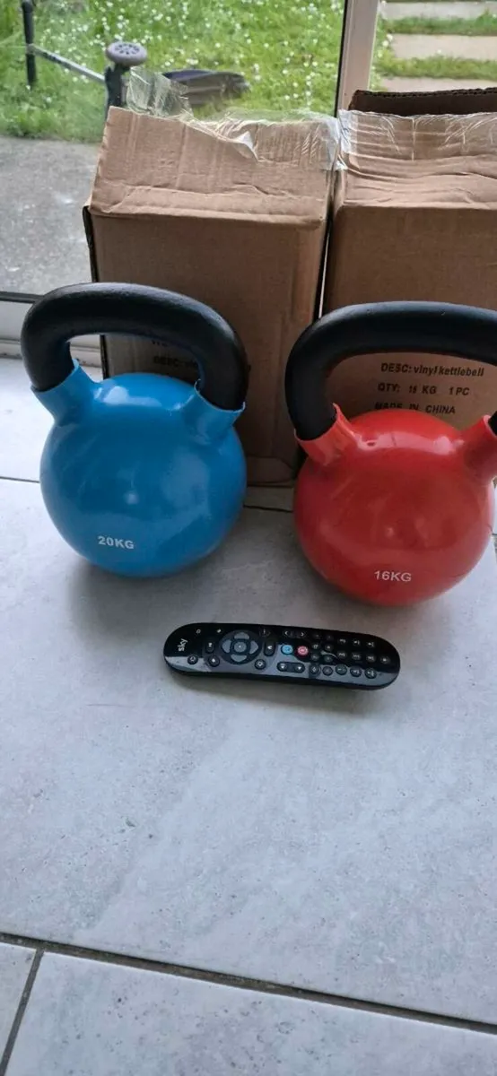 Brand new 16kilo +20 kilo cast iron kettlebells - Image 1