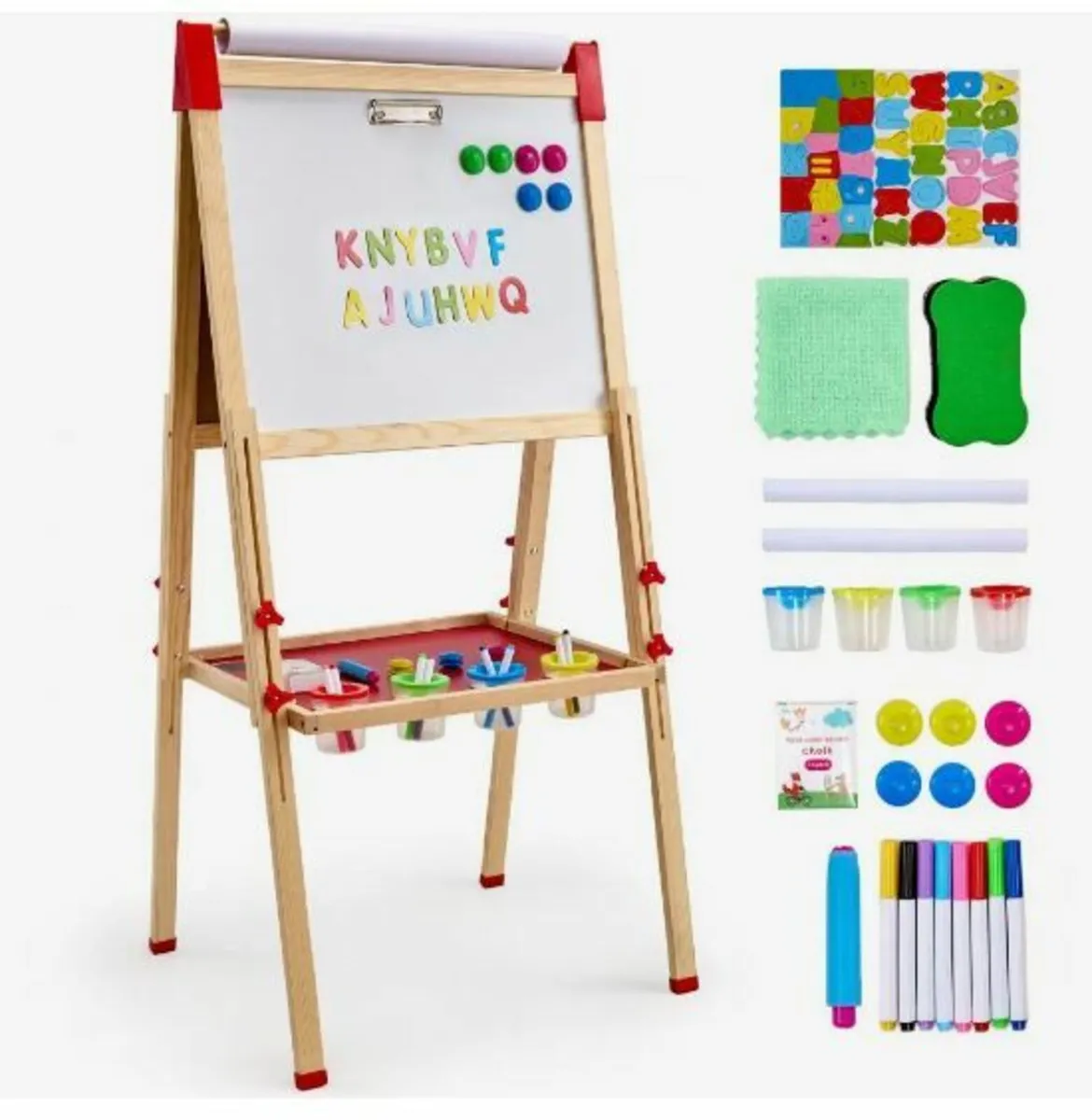 3-in-1 Kids Art Easel Double-Sided Wooden - Image 1