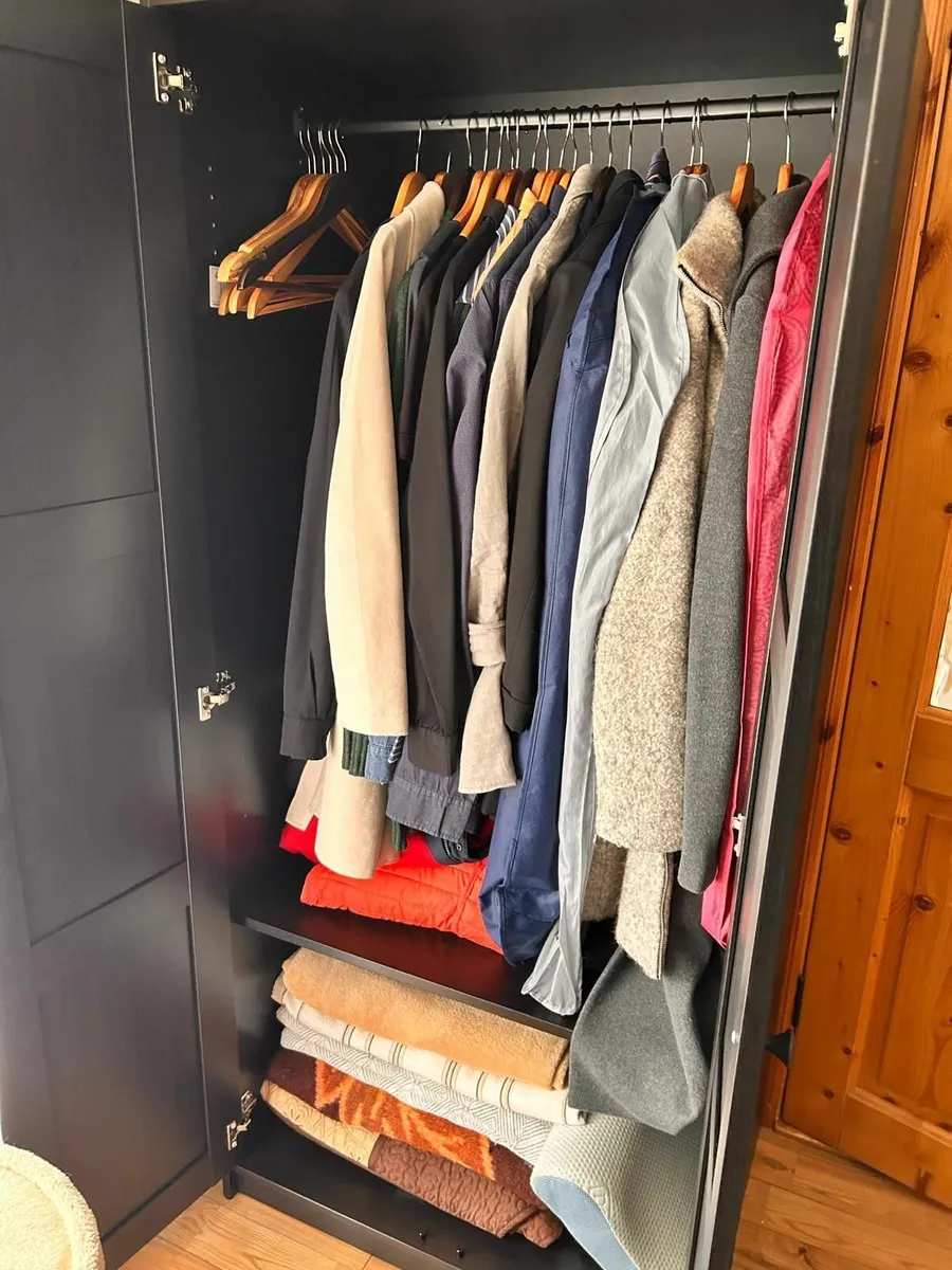 RAKKESTAD Wardrobe with 2 doors, black-brown, 79x1 - Image 3