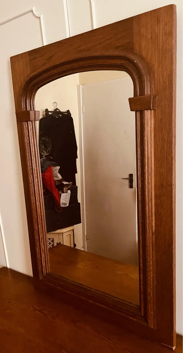 Oak Chest of Drawers & Matching Mirror - Image 4