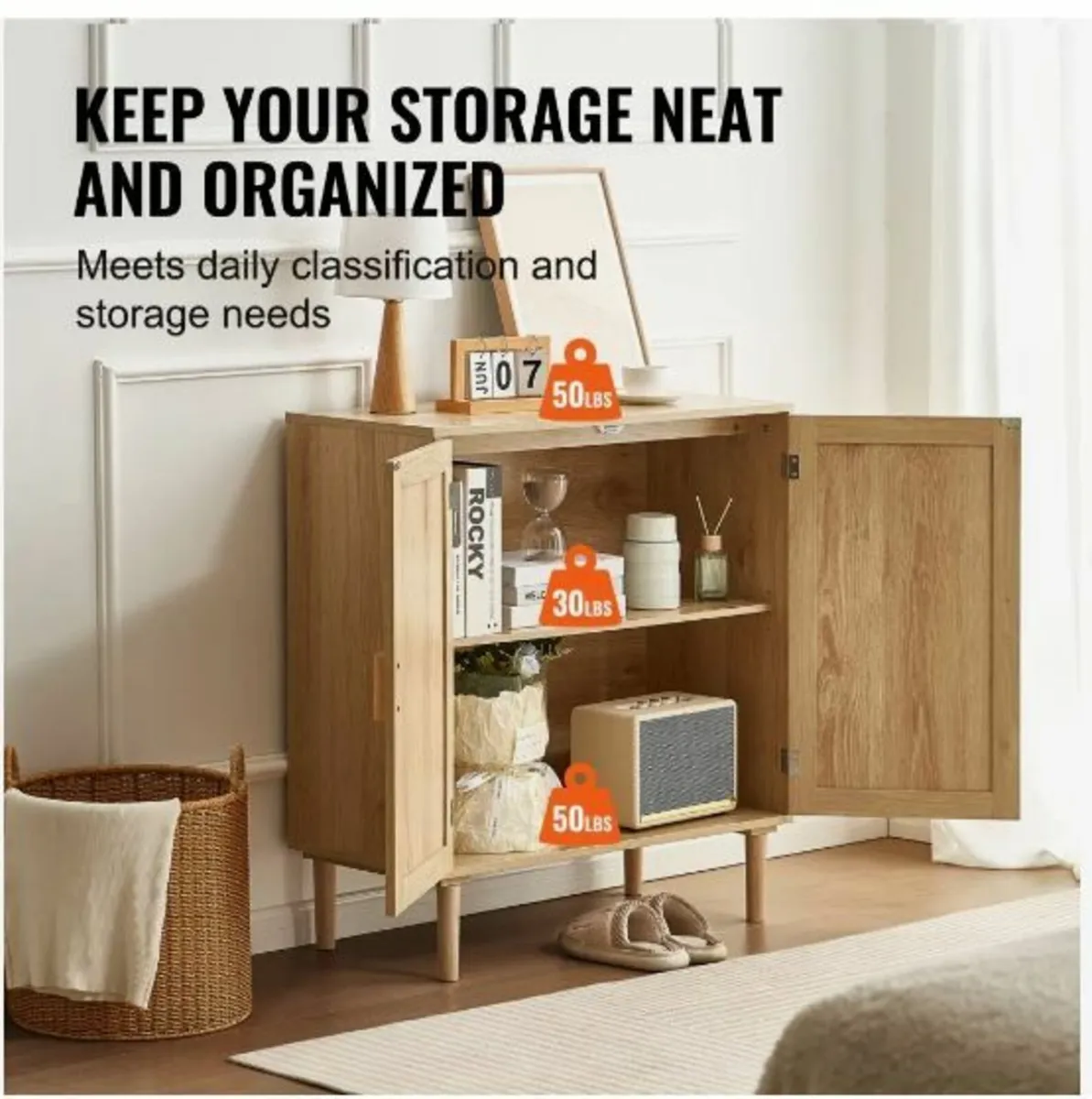 Rattan Cabinet Storage - Image 3