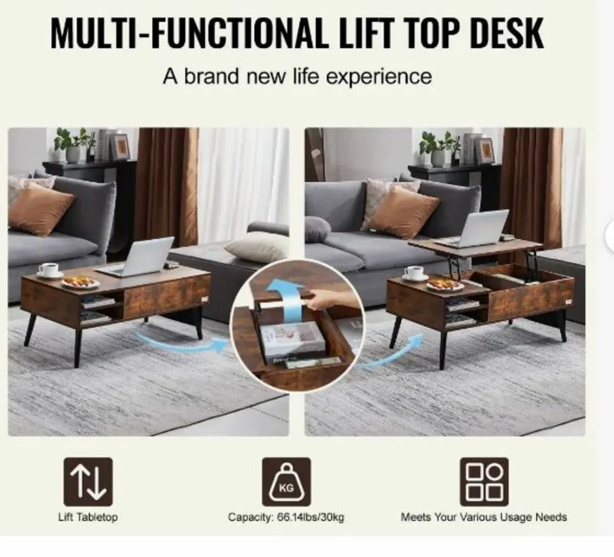 Lift Top Coffee Table - Image 3