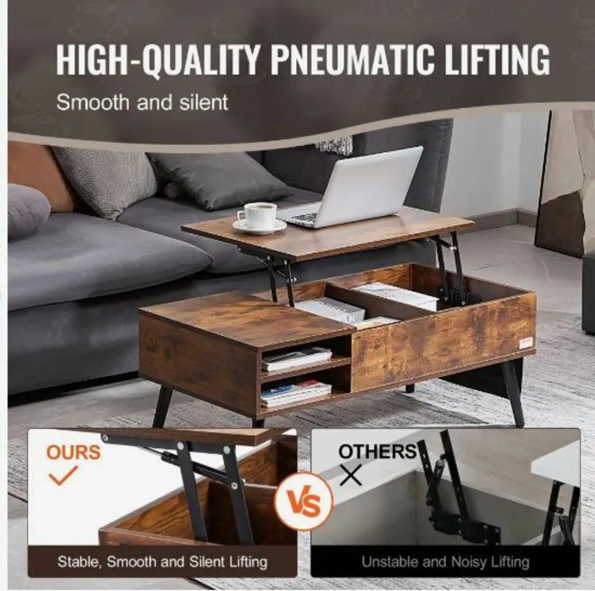 Lift Top Coffee Table - Image 4