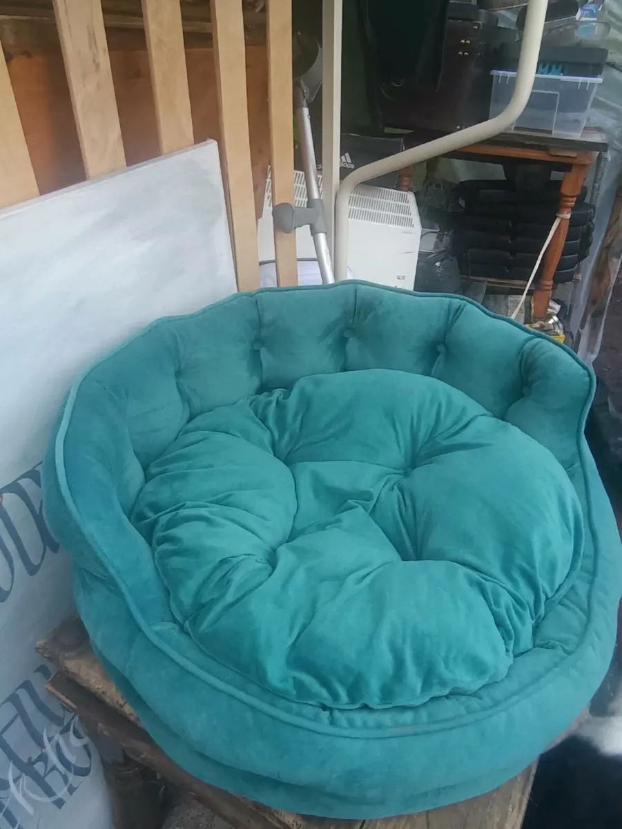 Beautiful luxury dog bed , with new matching mat. - Image 4
