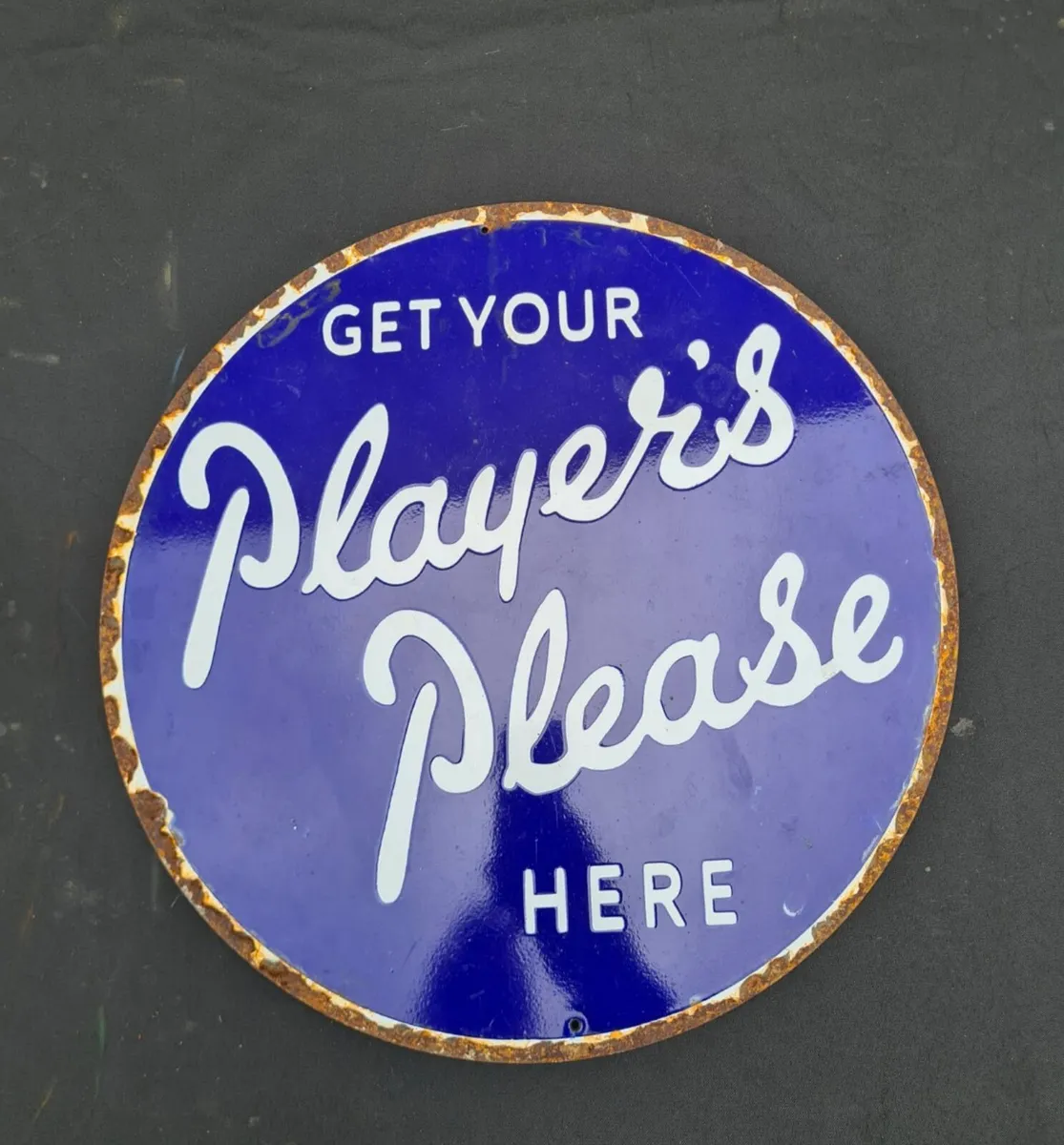 Enamel sign