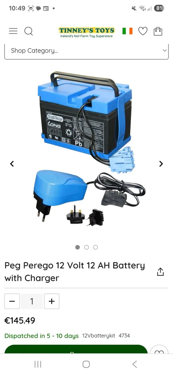 peg perego battery and charger for kids electric