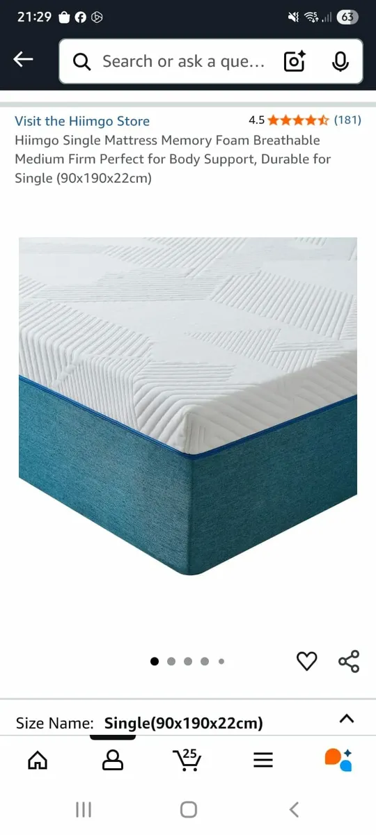 Foam Single mattress - Image 1