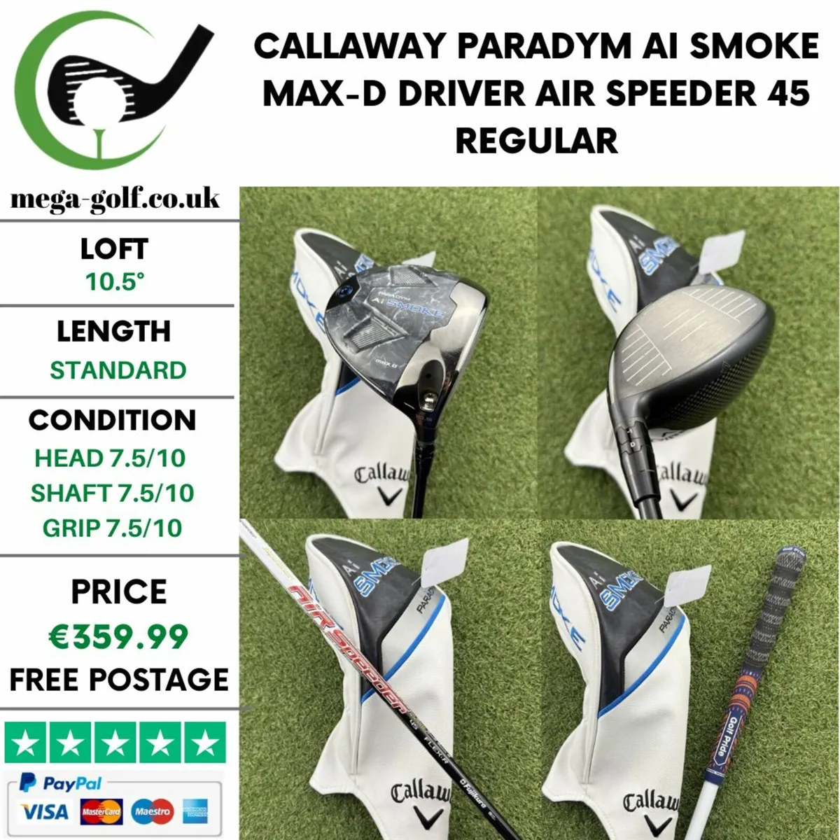 CALLAWAY PARADYM AI SMOKE MAX-D DRIVER / 10.5° - Image 1