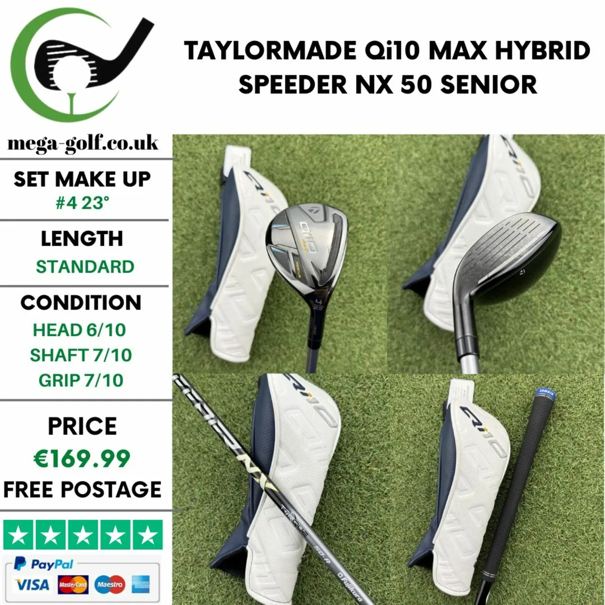 TAYLORMADE Qi10 MAX HYBRID / #4 23° /  SENIOR - Image 1