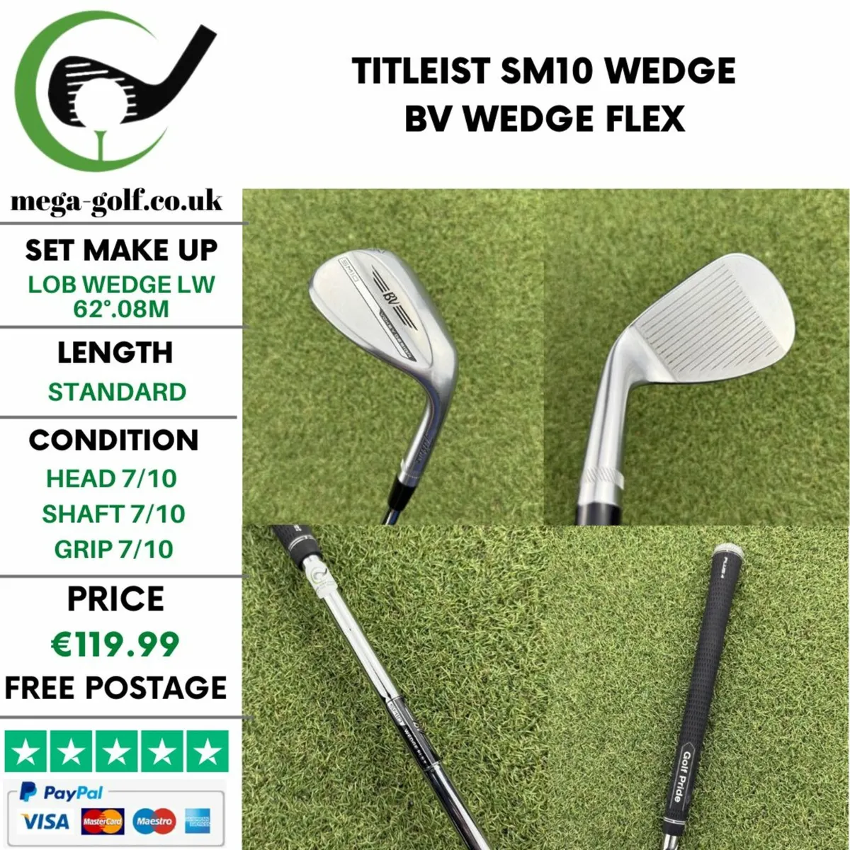 TITLEIST SM10 WEDGE LW 62°.08M / BV WEDGE FLEX - Image 1