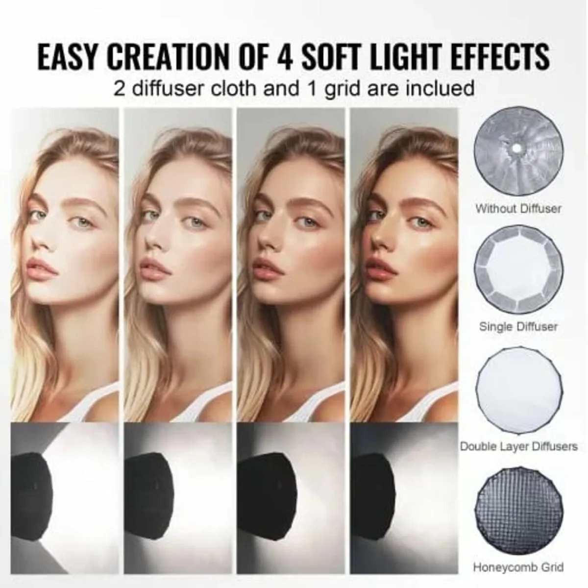 Parabolic Softbox 33 in Quick Release & Quick Fold - Image 4
