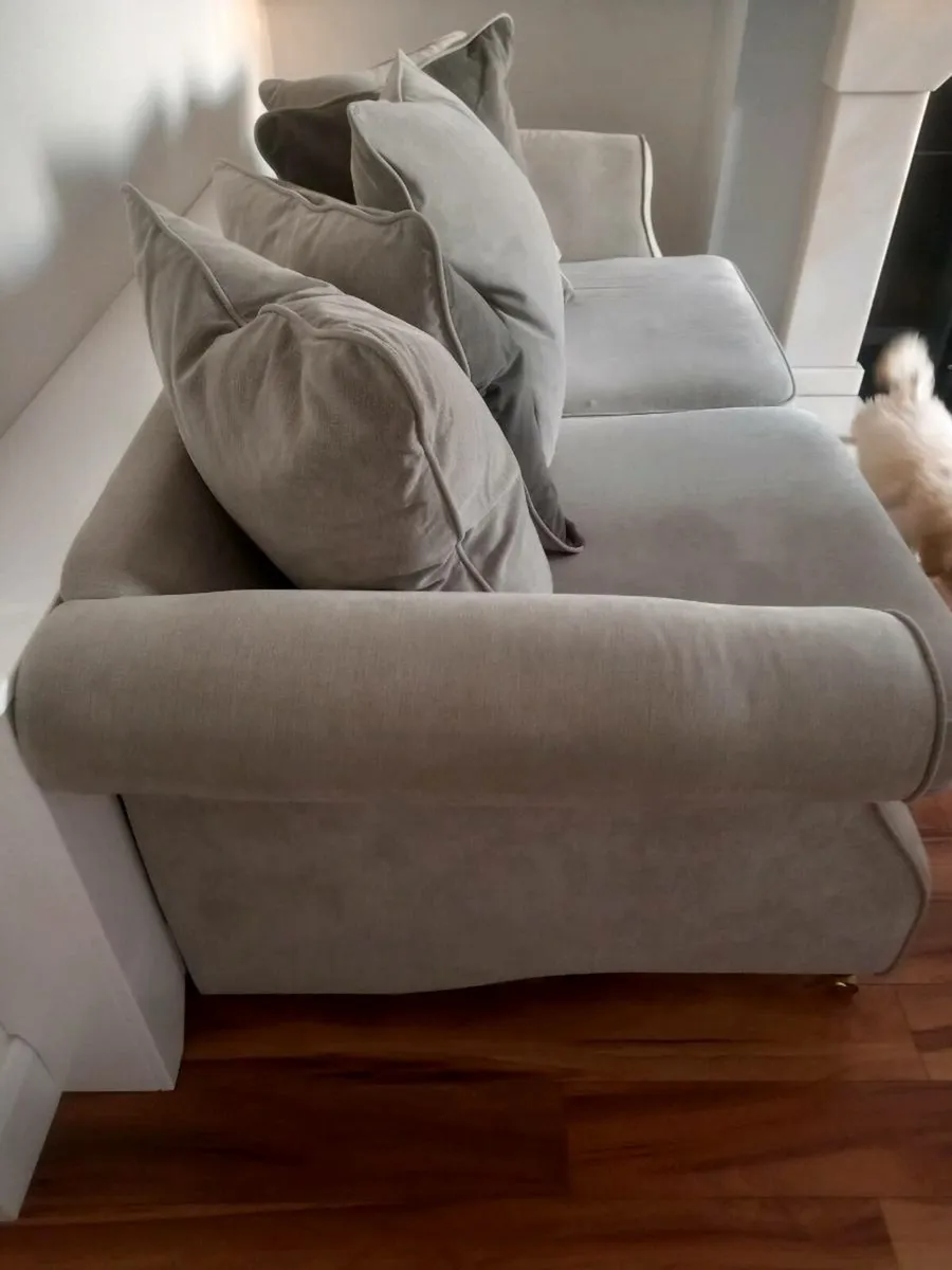 Grey 3 seater sofa - Image 2