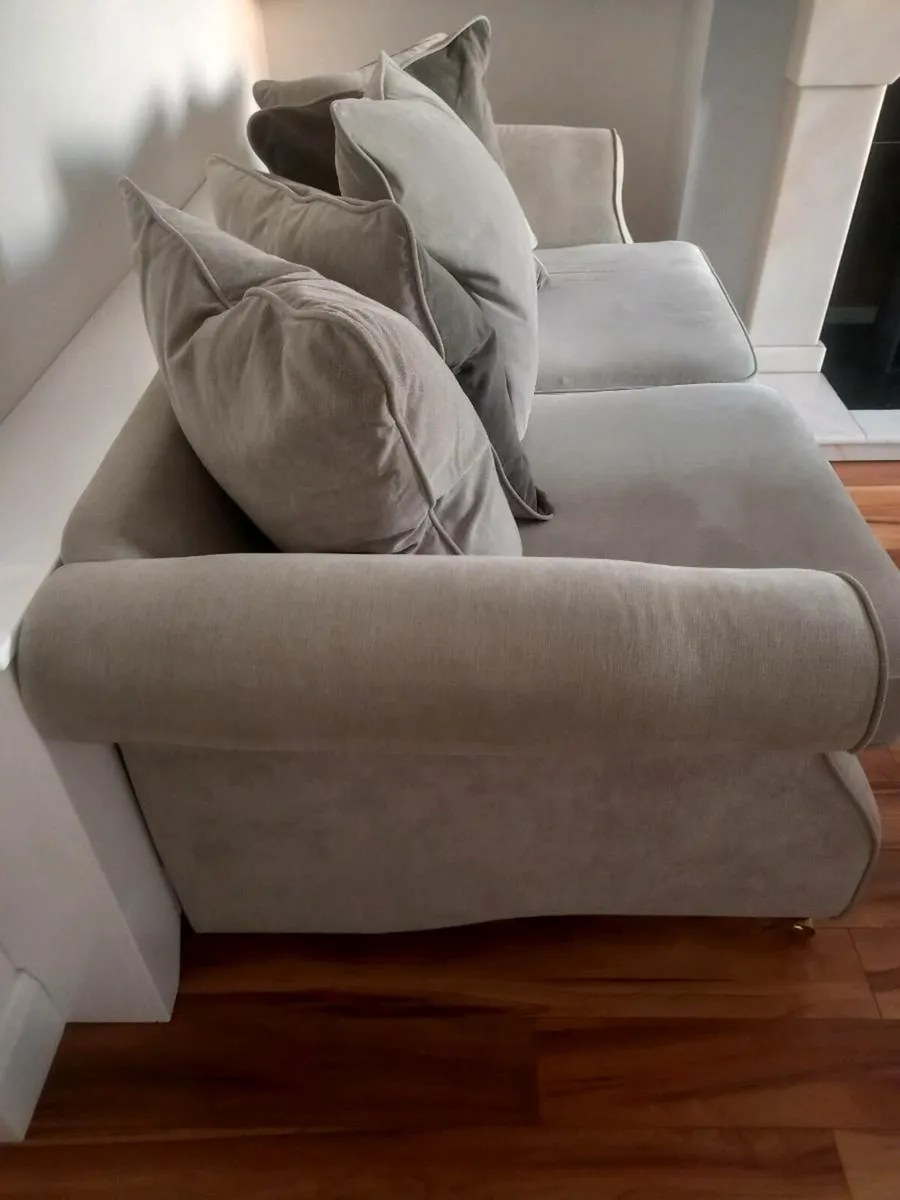 Grey 3 seater sofa - Image 3