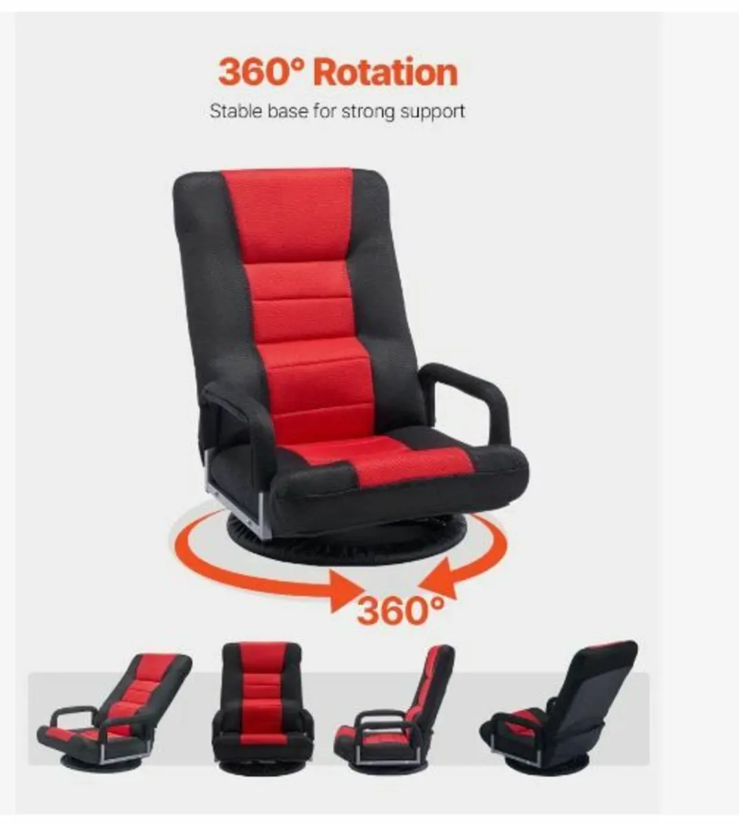 360° Swivel Floor Gaming Chair Folding - Image 4