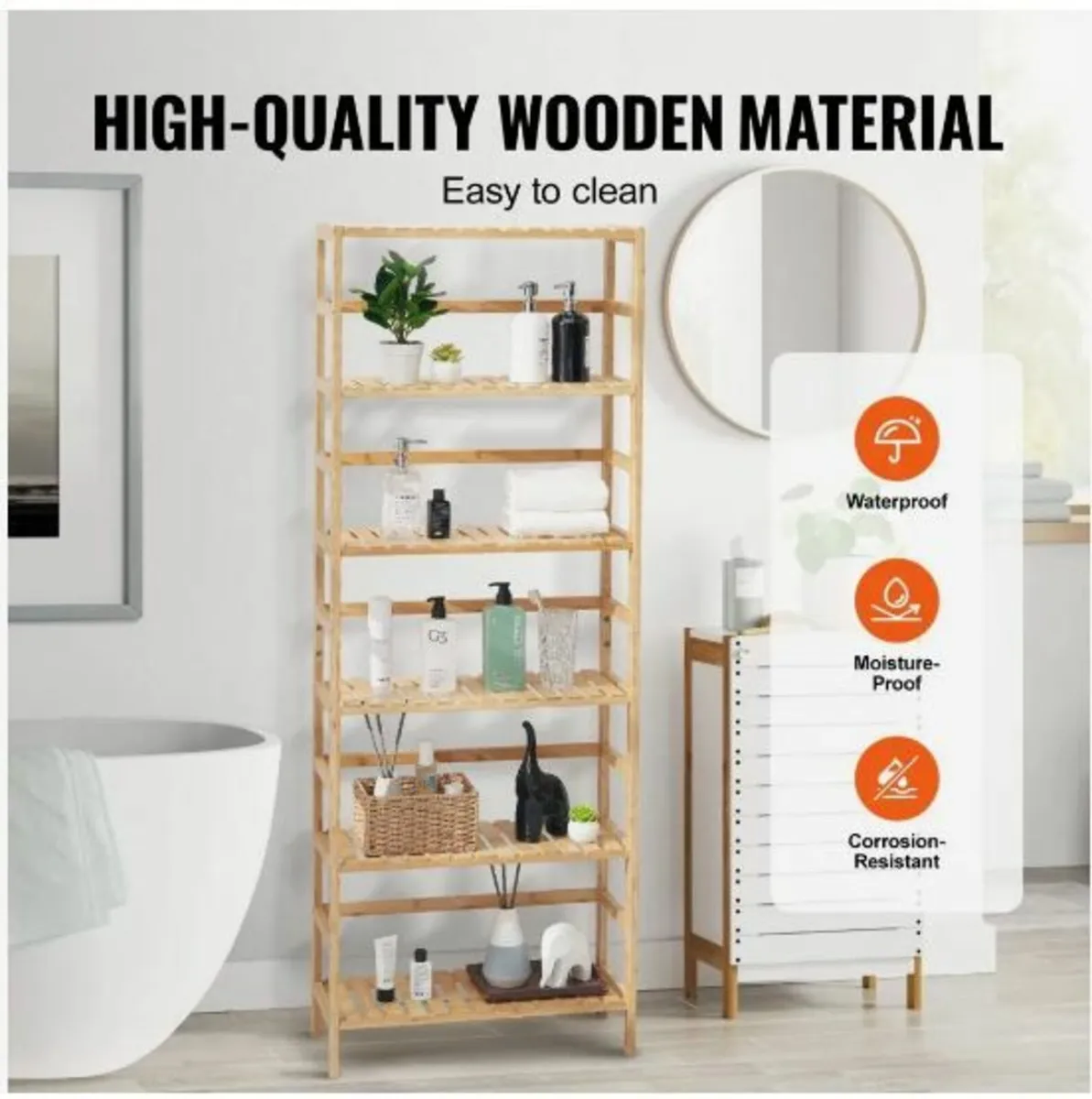 Bamboo Bookshelf 6 Tiers - Image 4