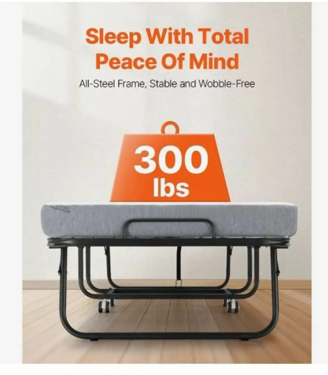 Rollaway Bed Folding Bed with 4 inches Foam - Image 2