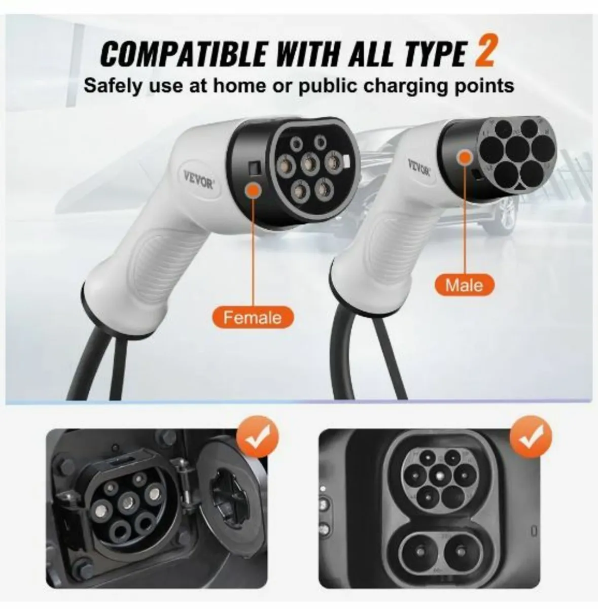 Type 2 to Type 2 EV Charging Cable Electric - Image 3