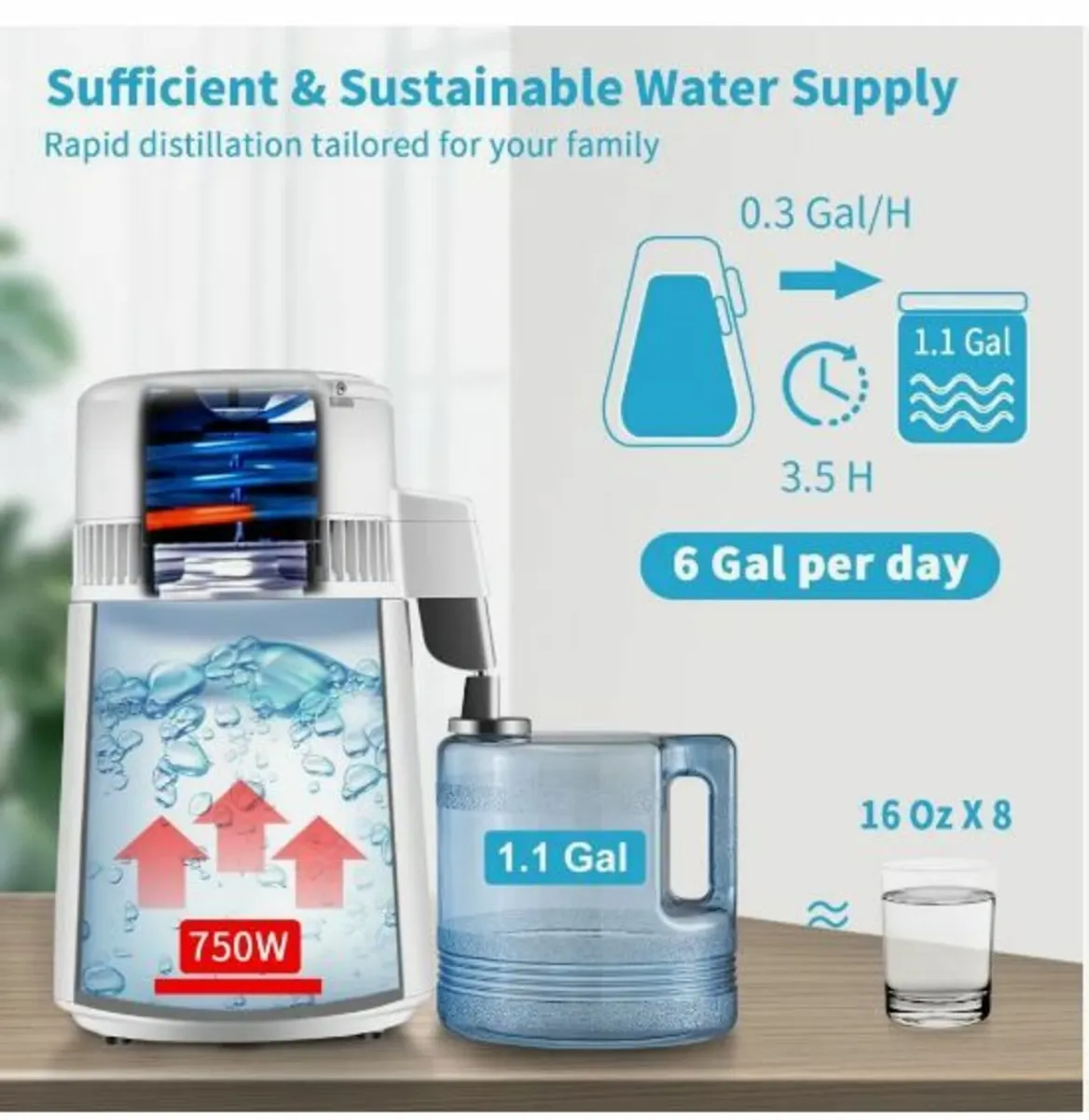 4L Water Distiller 1L/H Distilled Water - Image 2