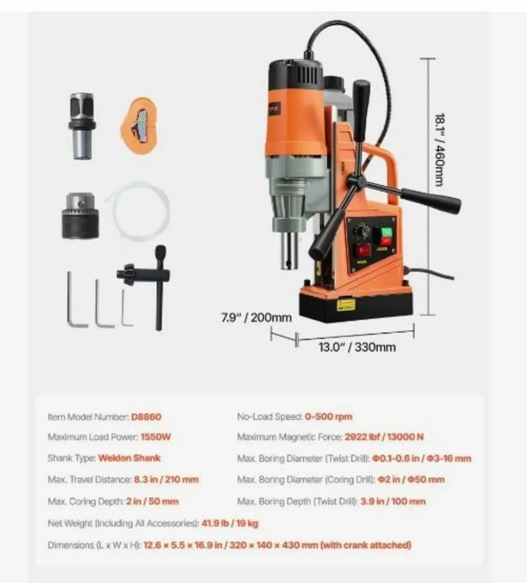 Magnetic Drill 1550W - Image 2