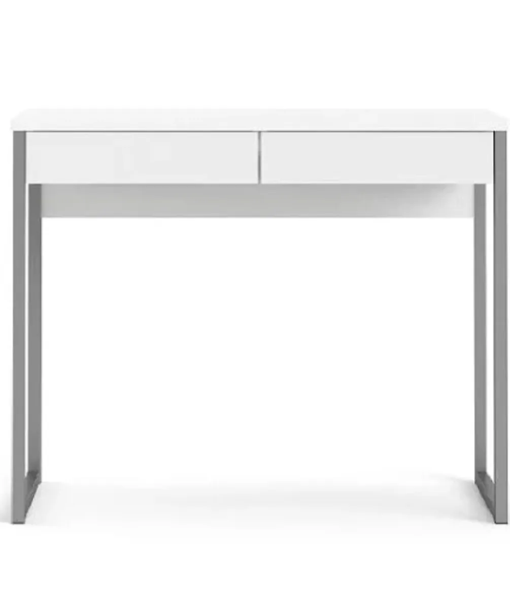 White Glossy Woodies Desk