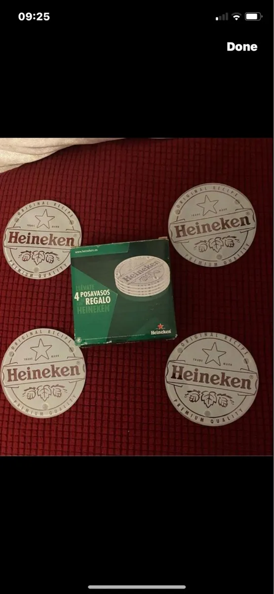 New Heineken Glass Coaster Set - Image 1