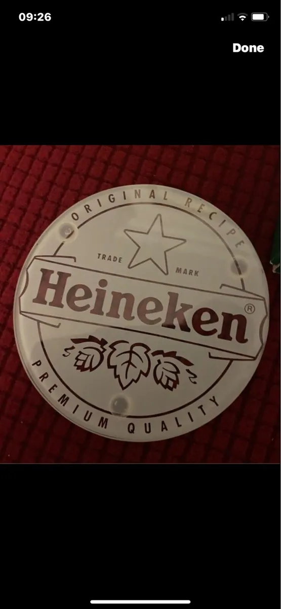 New Heineken Glass Coaster Set - Image 2
