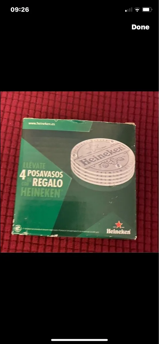 New Heineken Glass Coaster Set - Image 3