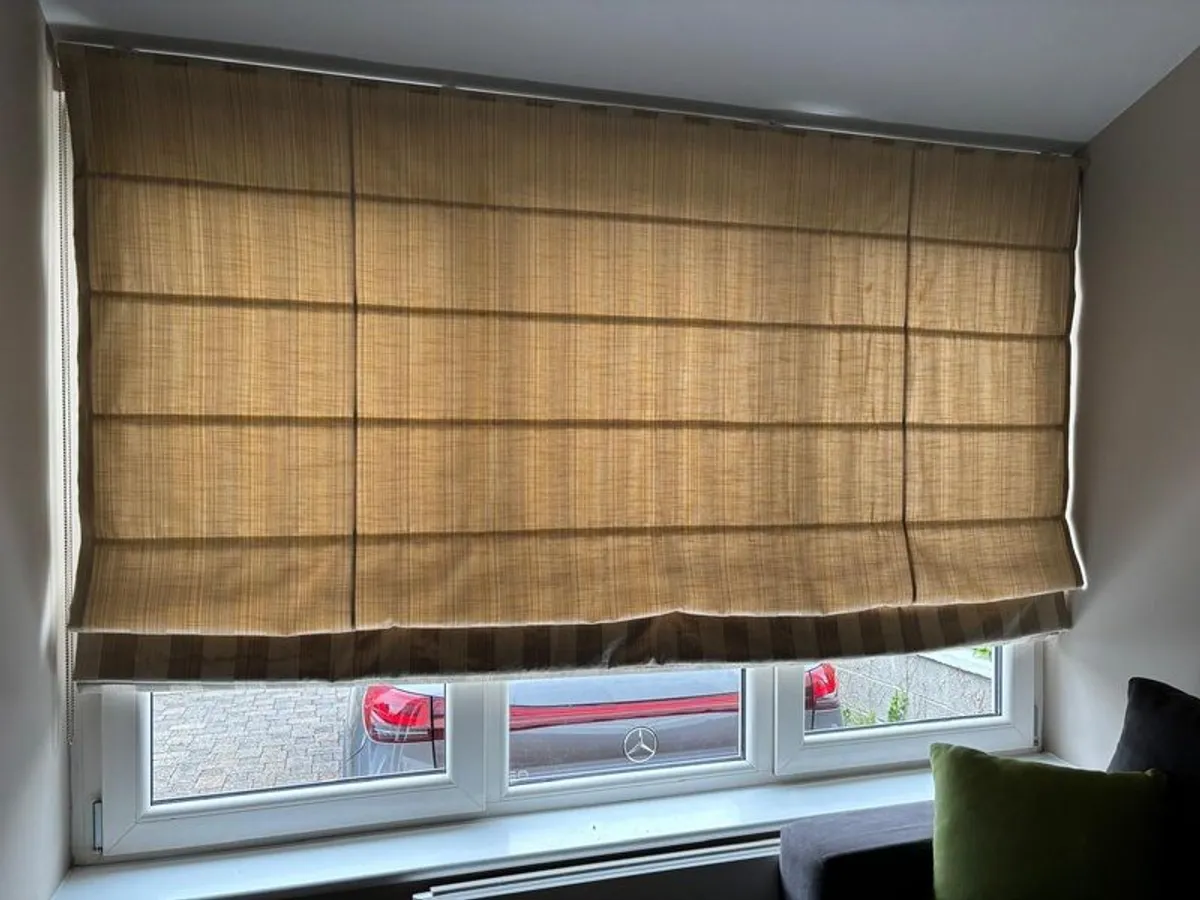 Roman Blinds x 3 of same size 196cm wide x 146cm long - Image 4