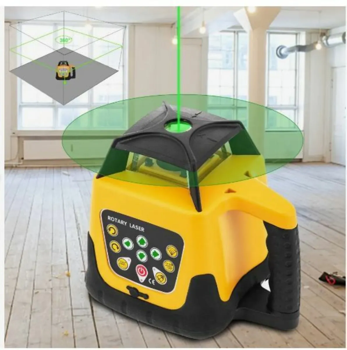 Rotary Laser Level Green Beam 500m - Image 4