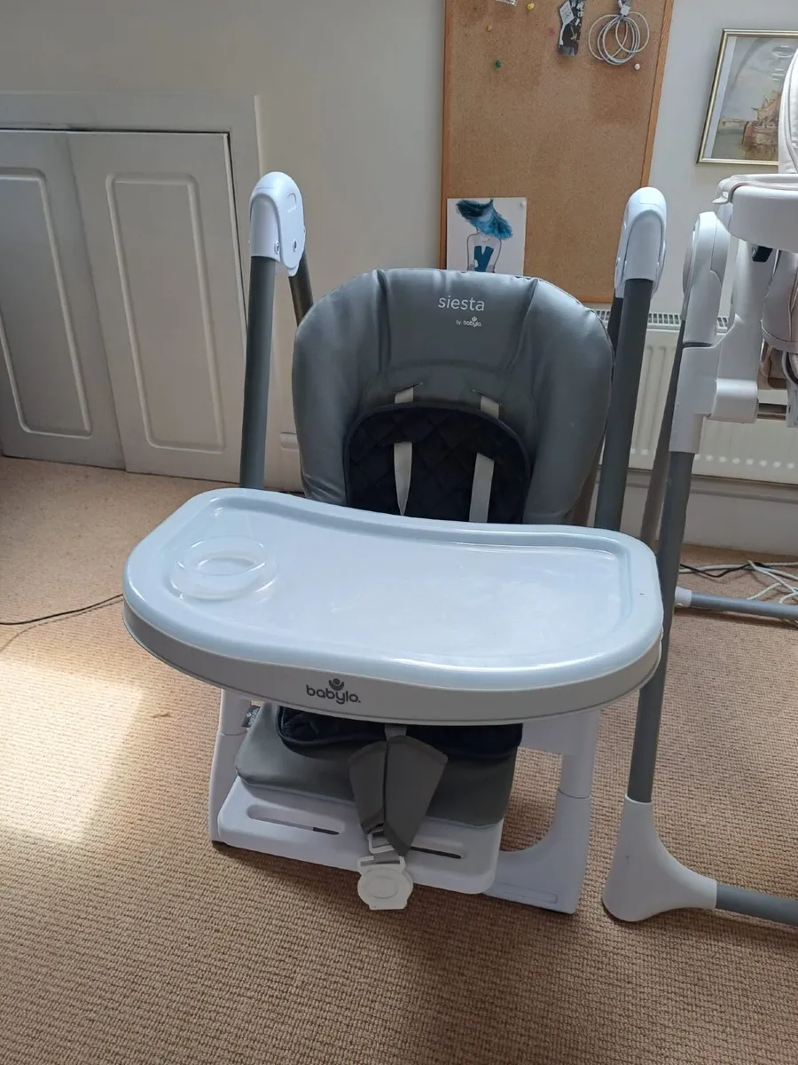 High Chair and Travel Cot - Image 1