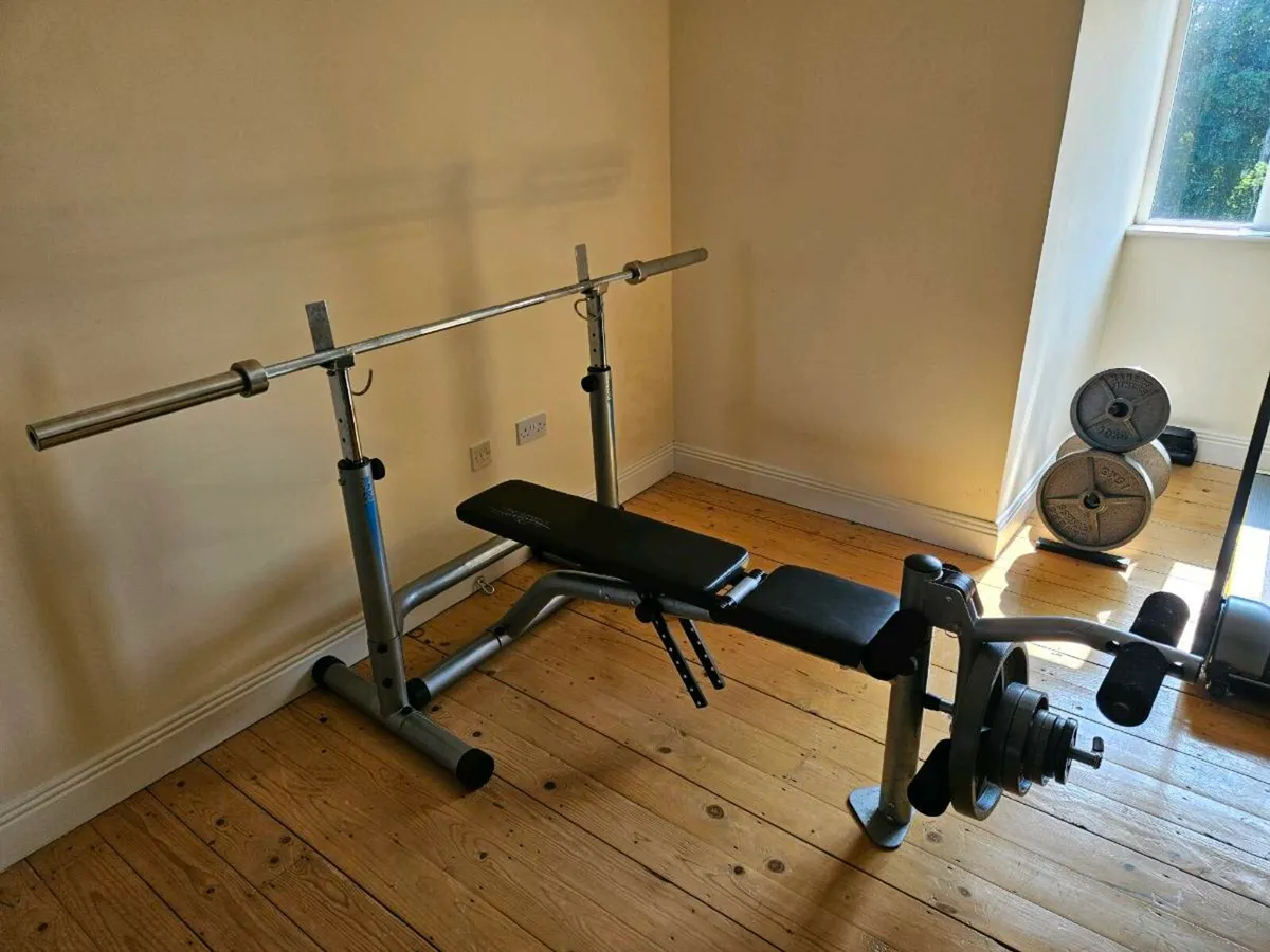 Adjustable heavy duty Bench press to Squat rack st - Image 2