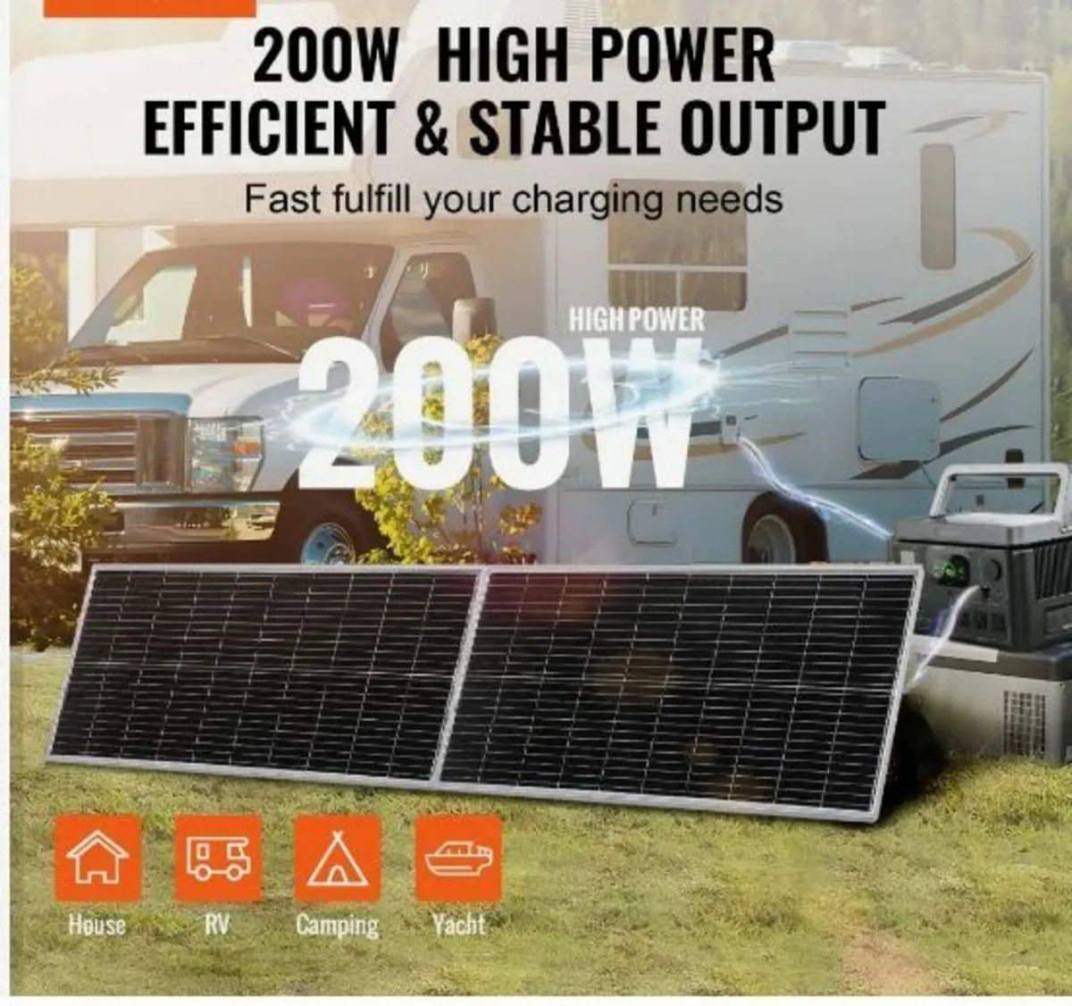 200W Monocrystalline Solar Panel Kit 2PCS - Image 2