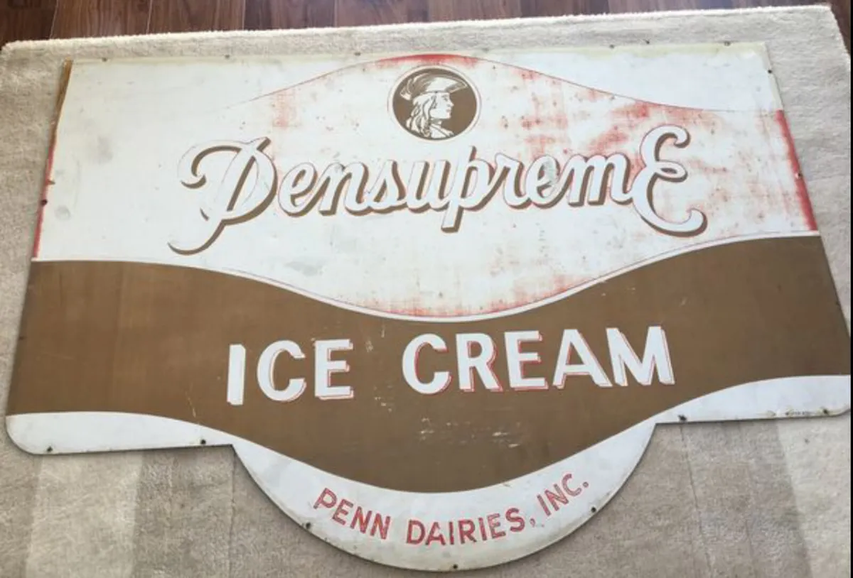 American Pensupreme Ice Cream 60’s Sign - Image 1