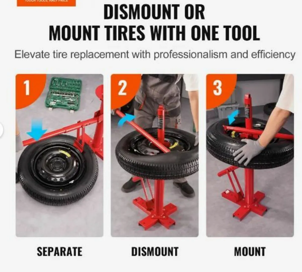 Portable Manual Tire Changer Bead Breaker Tool - Image 2