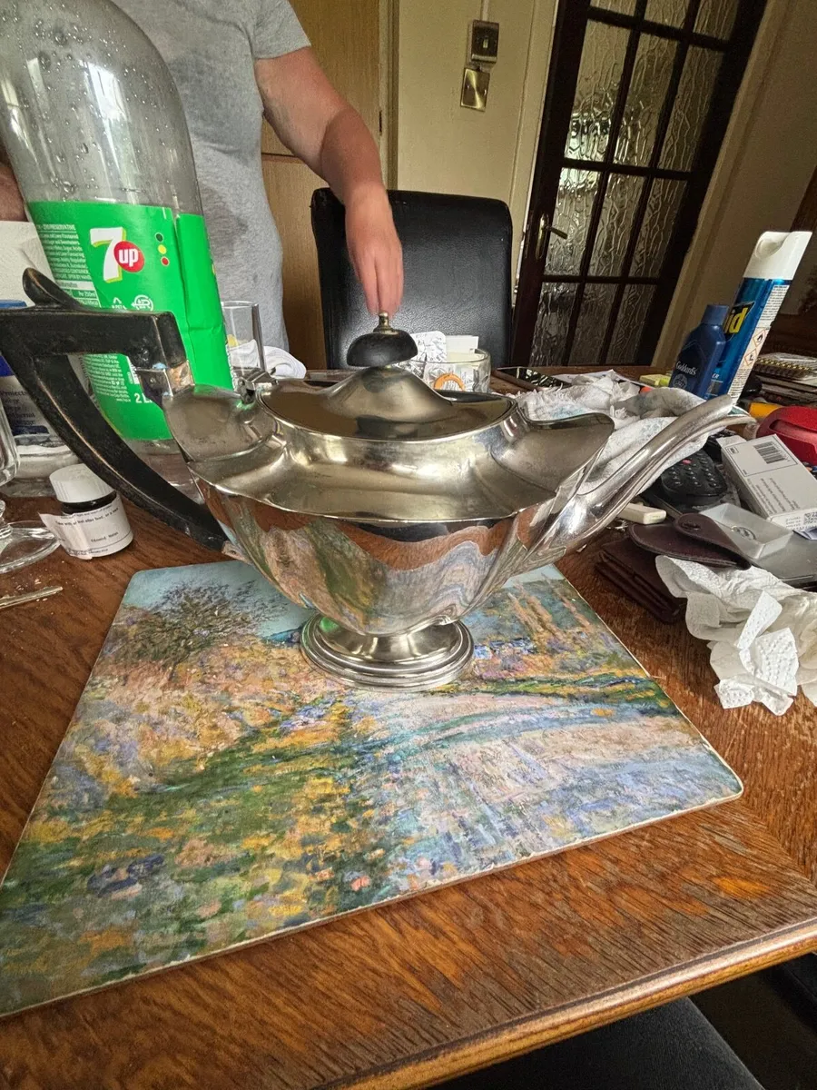 Stunning silver teapot