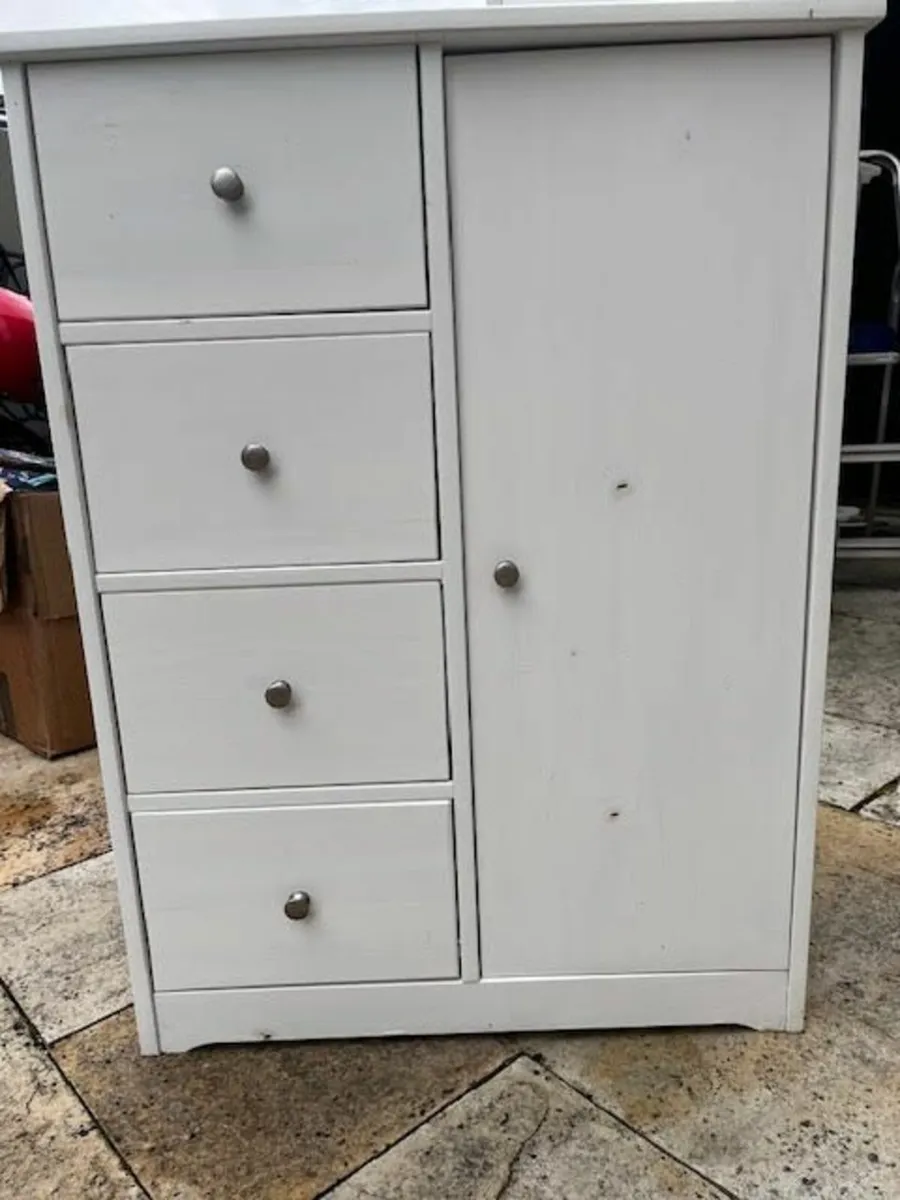 White Cabinet with drawers - Image 3