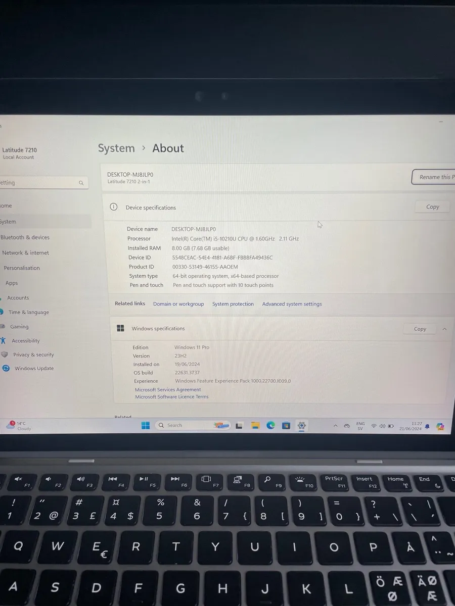 Dell Latitude 7210 2in1 Laptop i5/8GB/256SSD/FHD - Image 4