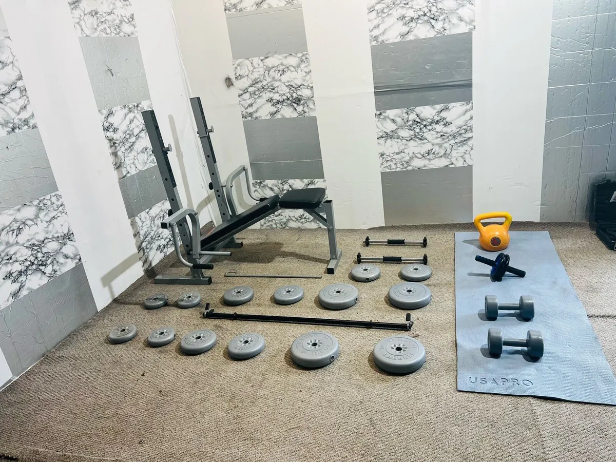 Adjustable bench weights barbell dumbbells etc - Image 3