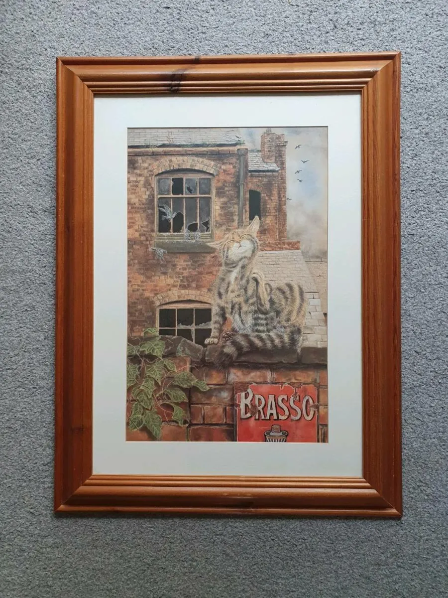 Large Framed Cat Prints - Image 3