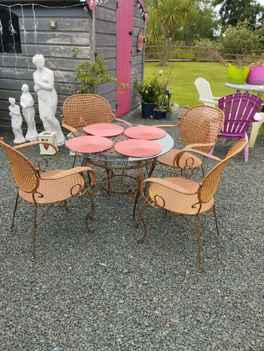 Conservatory or garden table 4 chairs - Image 1