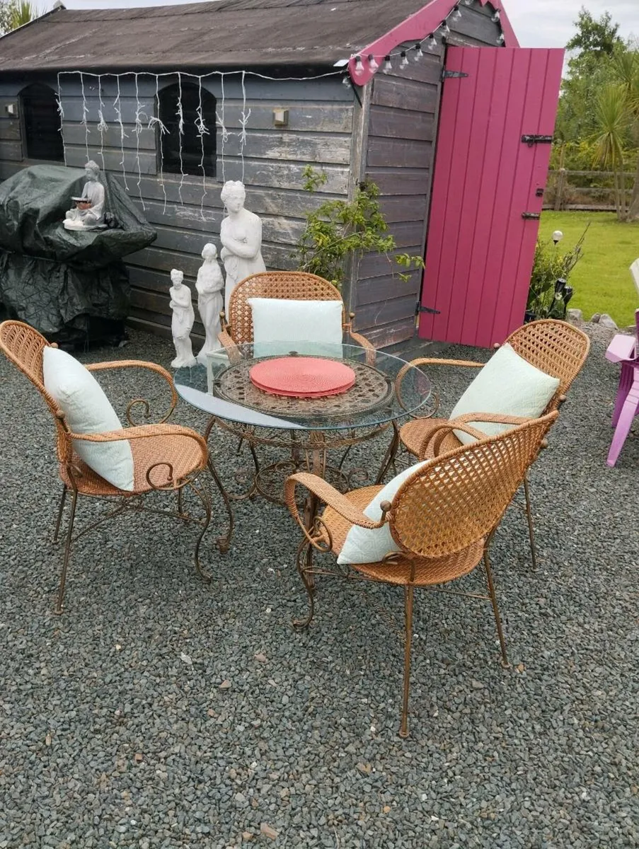 Conservatory or garden table 4 chairs - Image 2
